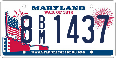 MD license plate 8BM1437