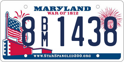 MD license plate 8BM1438