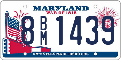 MD license plate 8BM1439