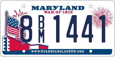 MD license plate 8BM1441