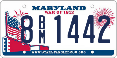 MD license plate 8BM1442