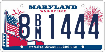 MD license plate 8BM1444