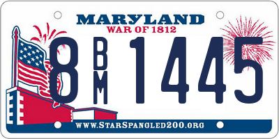 MD license plate 8BM1445