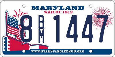 MD license plate 8BM1447