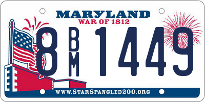 MD license plate 8BM1449