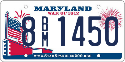 MD license plate 8BM1450