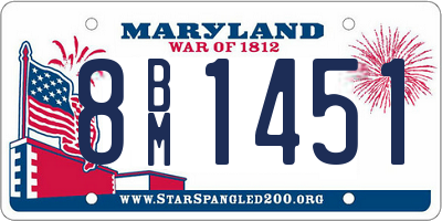 MD license plate 8BM1451