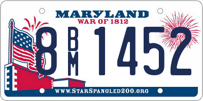 MD license plate 8BM1452