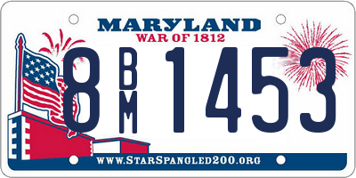 MD license plate 8BM1453