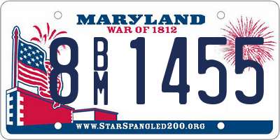 MD license plate 8BM1455