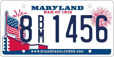 MD license plate 8BM1456