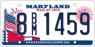 MD license plate 8BM1459