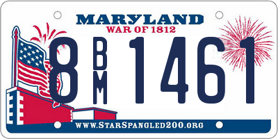 MD license plate 8BM1461