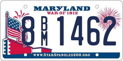 MD license plate 8BM1462