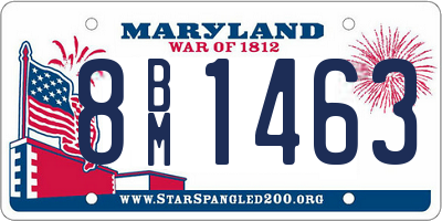 MD license plate 8BM1463