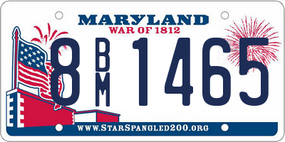 MD license plate 8BM1465