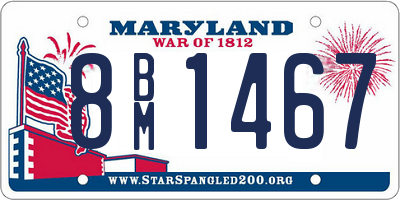 MD license plate 8BM1467