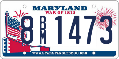 MD license plate 8BM1473