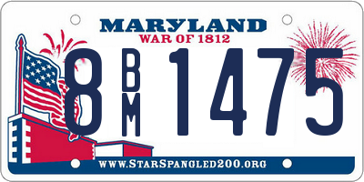 MD license plate 8BM1475