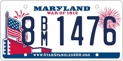 MD license plate 8BM1476