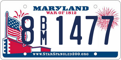 MD license plate 8BM1477