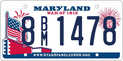 MD license plate 8BM1478