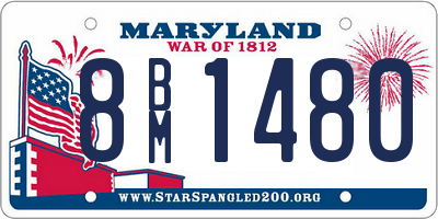 MD license plate 8BM1480