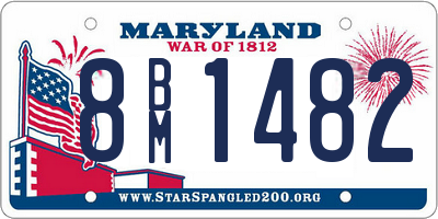 MD license plate 8BM1482