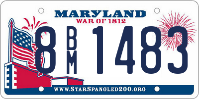 MD license plate 8BM1483