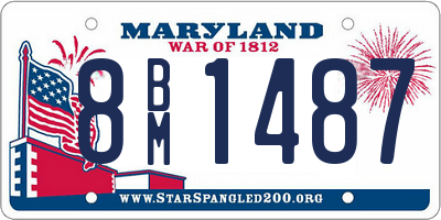 MD license plate 8BM1487