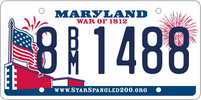 MD license plate 8BM1488