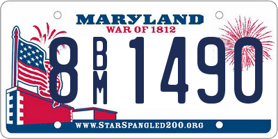 MD license plate 8BM1490