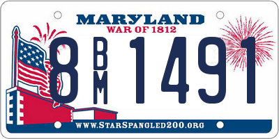 MD license plate 8BM1491