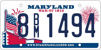 MD license plate 8BM1494