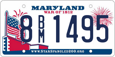 MD license plate 8BM1495