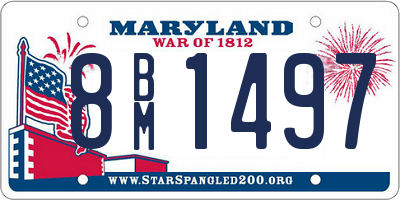 MD license plate 8BM1497