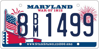 MD license plate 8BM1499