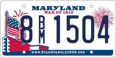 MD license plate 8BM1504
