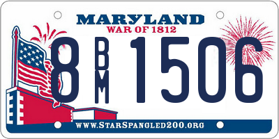 MD license plate 8BM1506