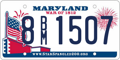 MD license plate 8BM1507