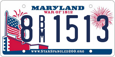 MD license plate 8BM1513