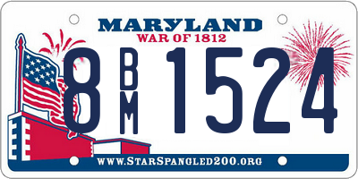 MD license plate 8BM1524