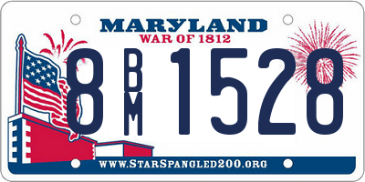 MD license plate 8BM1528