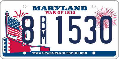MD license plate 8BM1530