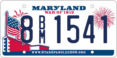 MD license plate 8BM1541
