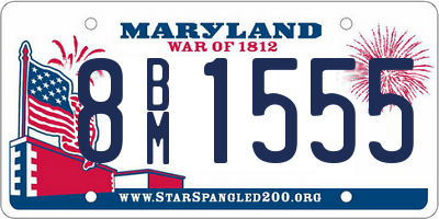 MD license plate 8BM1555
