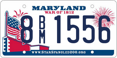 MD license plate 8BM1556