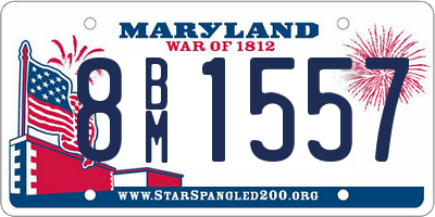 MD license plate 8BM1557