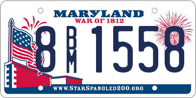MD license plate 8BM1558
