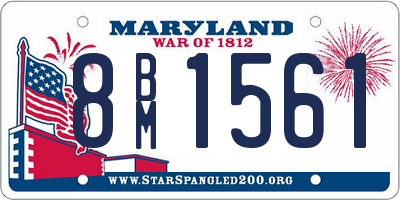 MD license plate 8BM1561